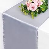 [ Decoración Que Combina con Todo ] El camino de mesa plateado se puede combinar con manteles de varios colores, se ve simple, elegante y encantador, y mejora el estilo de su vida