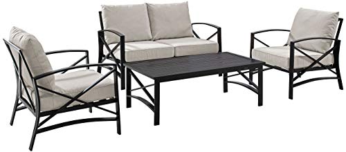 Crosley Furniture Kaplan 4-Piece Loveseat Patio Set