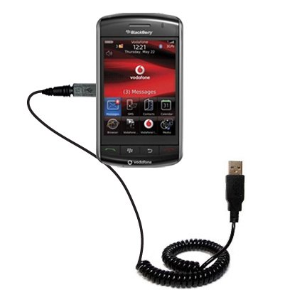 Gomadic Unique Coiled USB Charge and Data Sync Cable for The BlackBerry 9550 9530 9520 9570 – Charging and HotSync Functions with one Cable. Built with TipExchange