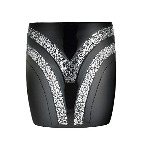 Popular Bath Waste Basket, Sinatra Collection, Black
