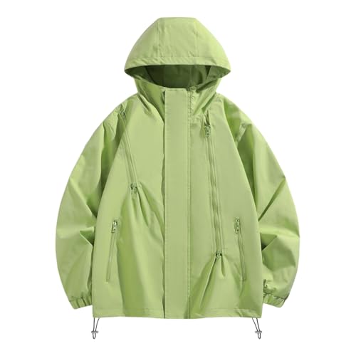 Genérico Chaqueta Casual Hombre - Chaqueta Cortavientos A Prueba De Al Aire Libre De Color Sólido con Bolsillos Masculinos Abrigo Deportivo