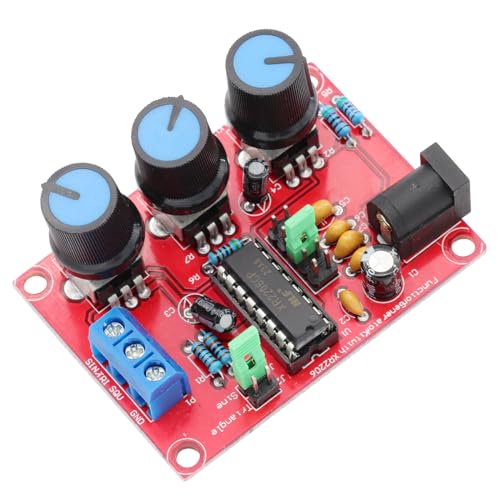 Heevhas 2 Sets XR2206 Hochpräziser Funktionssignalgenerator Bausatz, 1 Hz–1 MHz, einstellbare Frequenzamplitude, Sinuswelle/Dreieckswelle/Quadratwelle, mit Bedienungsanleitung