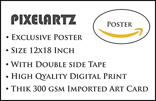 PIXELARTZ Wall Poster - Pulp Fiction Poster (12x18, Multi)