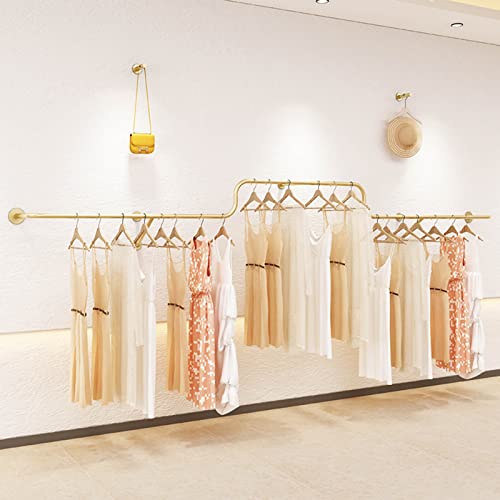Présentoir à vêtements en métal doré pour une décoration raffinée