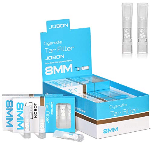 JOBON Disposable Cigarette Filter Three-Layer Filtration Soft Mouthpiece Efficiently Reduce Tar and Smoke Stains(96 Per Pack)