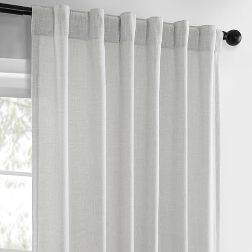 Cortinas de lino de 108 pulgadas: viste ventanales aportando privacidad 7