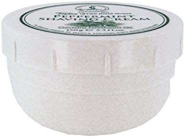 Crème à raser Taylor Of Old Bond Street Menthe Poivrée pour hommes, 150 g, hydratante et rafraîchissante