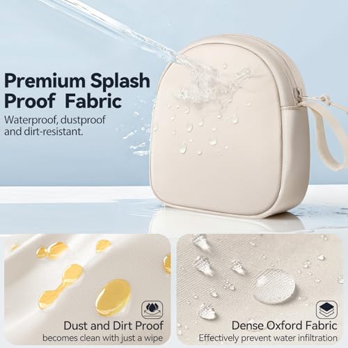 Image of Inesore Soft Headphone Case Headset Carrying Storage Bag Pouch, Beige | Compatible with JBL Tune & Live /Sony WH-CH520 510 720 / Sony MDR-ZX /Bose QuietComfort /JLab /BERIBES /TOZO /KVIDIO /SoundCore