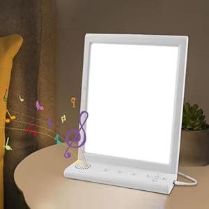 LOGT Daglichtlamp met 10 witte ruis LED- Lichttherapie lamp 20000 Lux Daglichtlamp Touch Control en Instelbare Zonlichtlamp 3 Kleurtemperaturen 6 Timer Daglichtlamp Simulatie