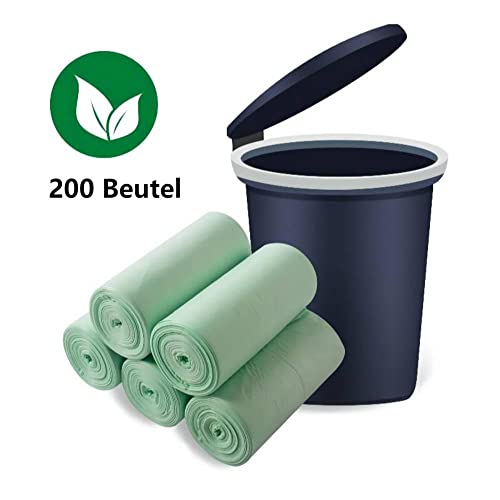 Kompostierbare Müllbeutel AURMOO 200 Biotüten 8L für Bioabfälle