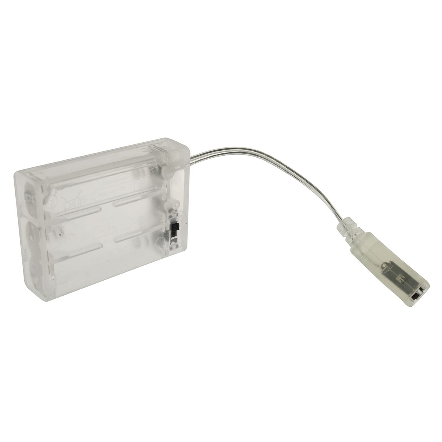 DGZZI Battery Case USB Female Socket 3 AA Clear Battery Box Holder with ON-Off Switch