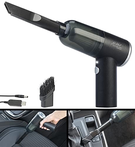 Sichler Haushaltsgeräte Mini Staubsauger: Kompakter Akku-Handstaubsauger, HEPA, 3 kPa, 50 W, LED, USB (Mini Sauger) thumbnail