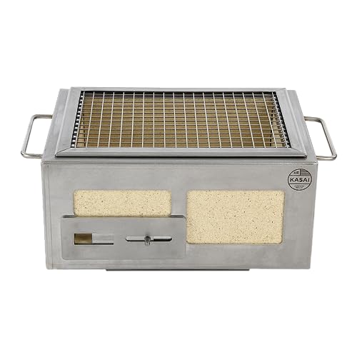 Kasai Japanese Grills | Nano Kasai Konro BBQ Grill | Hibachi Grill | Japanese Charcoal Barbecue | British Made | Stainless Steel Frame