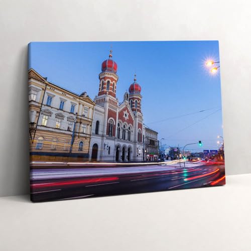 Tableau d'Art Grande Synagogue de Pilzno Toile Peinte Premium