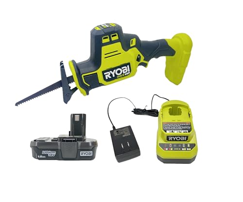 RYOBI PSBRS01K ONE+ HP 18V Brushless Cordless Compact One-Handed Reciprocating Saw Kit with 1.5 Ah Battery and 18V Charger