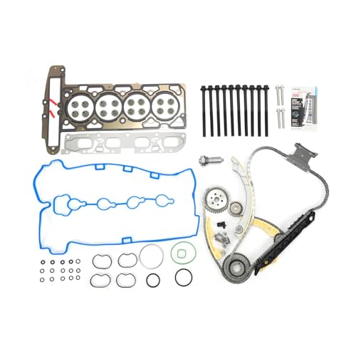 Image of PHILTOP HS26517PT Timing Chain Kit Head Gasket Set Fit for Chevy Equinox 2011-2017 2.4L, Cobalt 2009-2010 2.2L, Captiva Sport 2012-2015, HHR 2009-2011, Impala 2014, OE# ES72196, HS26466PT1, 94201S
