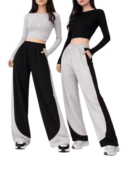 Plain Women's Loose Fit Track Pants – Polycotton Joggers with Elastic Waistband & Side Pockets | Lower Comfortable for Gym, Running & Casual Wear-picture-56
