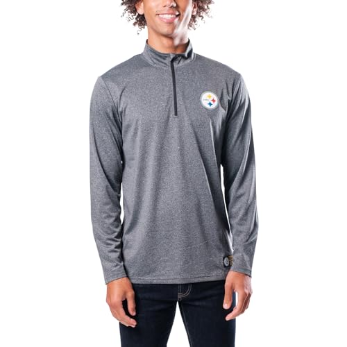 Ultra Game NFL Official Adults Super Soft Quarter Zip Long