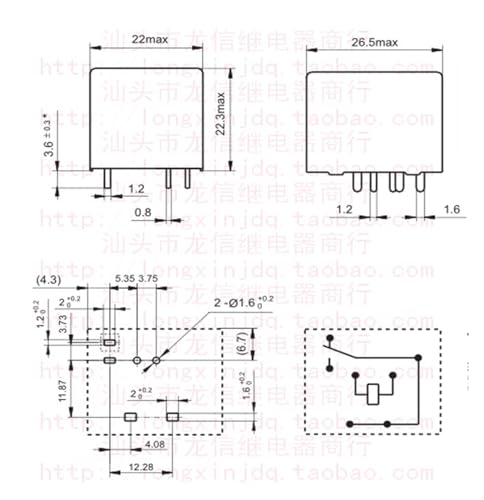 Relé de 24V Automotriz-SH-124DU de 7 pines y 30A con conector 8mm 2