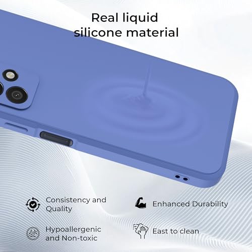 Image of A rtistque Liquid Silicone Matte Shockproof Flexible with Camera Protection Soft Back Cover Case for Samsung Galaxy A23 4G / A23 5G - Blue