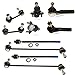 DLZ 10 Pcs Suspension Kit-2 Lower Ball Joint 2 Inner 2 Outer Tie Rod End 2 Front 2 Rear Sway Bar Compatible with Honda CR-V 2007 2008 2009 2010 2011 K500103 K750297 K750156 K750151 ES800510 EV800689