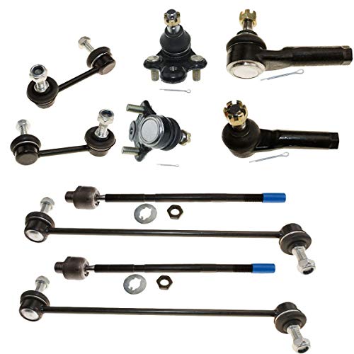 DLZ 10 Pcs Suspension Kit-2 Lower Ball Joint 2 Inner 2 Outer Tie Rod End 2 Front 2 Rear Sway Bar Compatible with CR-V 2007 2008 2009 2010 2011 K500103 K750297 K750156 K750151 ES800510 EV800689