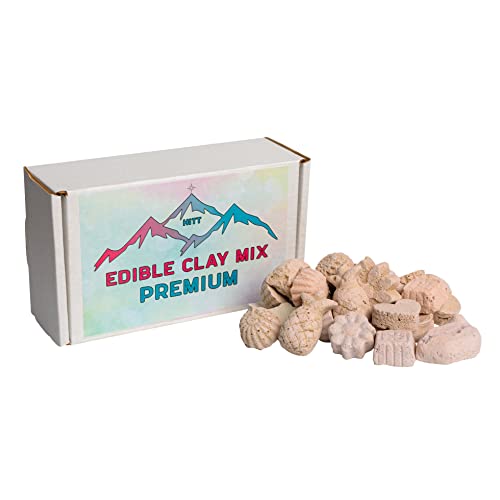 HITT Premium Edible Clay Mix Candybox — Candy Shaped Assorted Clay Chunks for Eating, PICA cravings and ASMR Food Content Creators — Handpicked, Organic, Ready to Eat PICA Snack — 7 oz / 200 g