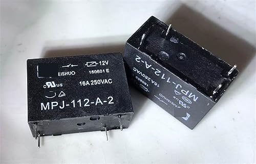 Relé 4 pines 12V 16A MPJ-112-A-2 para sustitución y mantenimiento electrónico