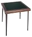 Cosco 14260ESPE Folding Wood Table Square with Vinyl Inset, Espresso Black
