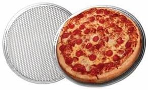 Pizza Screens: Omcan FMA (PSR118) 18" Heavy Duty Crimped, Pizza Screens
