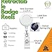 Bulk 100 Pack - Premium Retractable Badge Reels with Alligator Swivel Clip on Back by Specialist ID (White)