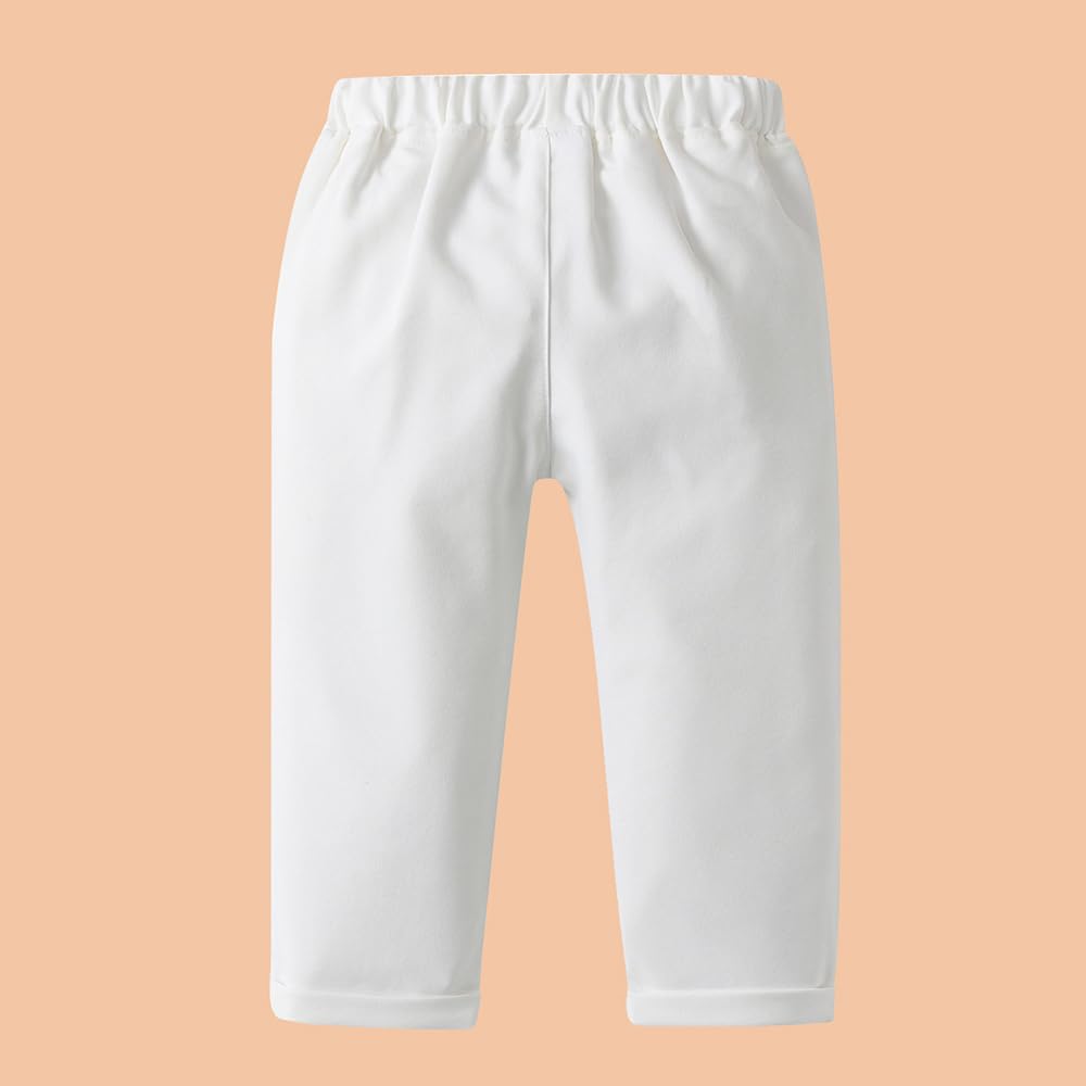 Hoscotch Boys Solid White Full Sleeves Formal Set For Ages(5-6 Years) - Image 6 thumbnail