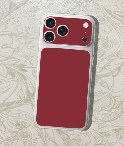 Protector iPhone 17 Pro Max rojo oscuro mate para evitar arañazos de llaves en el bolso 7