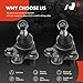 A-Premium 2 x Front Lower Ball Joint, Compatible with Toyota Corolla 2009-2019, Matrix 2009-2013 & Scion tC 2005-2010