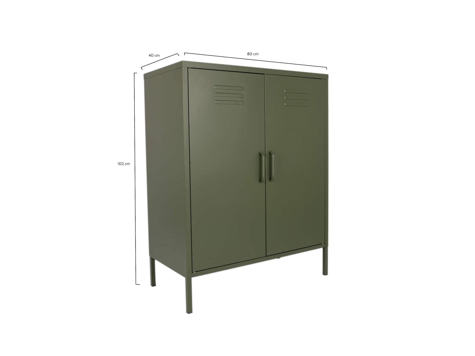MaximaVida Metallspind Finn Armeegrün 80 x 40 x 102 cm - 2 Regale