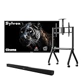 SYLVOX Outdoor Fernseher, 55 Zoll Mini-LED QLED TV Outdoor, 4K UHD IP55 Wasserdicht Google TVS, 2000 Nits Volle Sonne Anti-Glare, 120Hz, Dual 30W Dolby Atmos & Vision, HDMI 2.1 (Cinema)