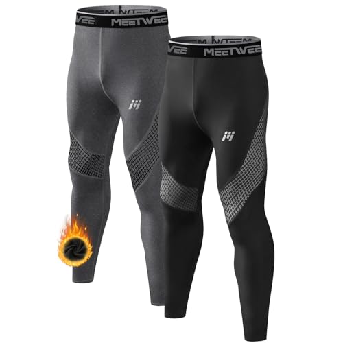 Caleçon long homme MEETWEE pantalon thermique contre le froid hivernal