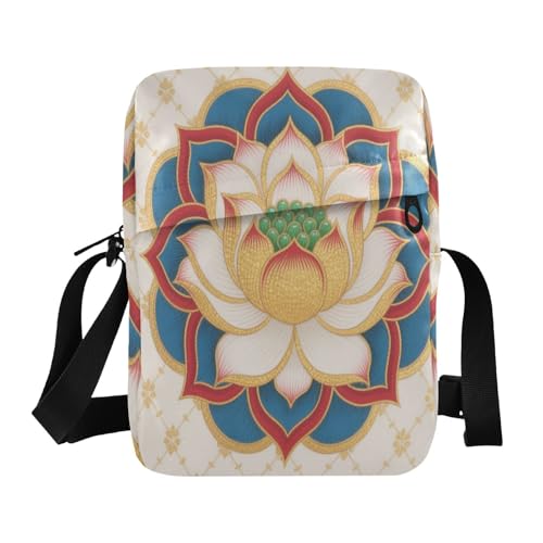 messenger bag Crossbody Bags For Women Small Cross Body Purses Adjustable Strap for work work - flower Indian Style