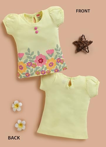 Image of LuvLap Baby Girls 100% Cotton Half Sleeve Girls Top Pack of 4
