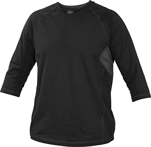 Rawlings  Adult 3/4 Sleeve Performance Shirt, Medium, Black