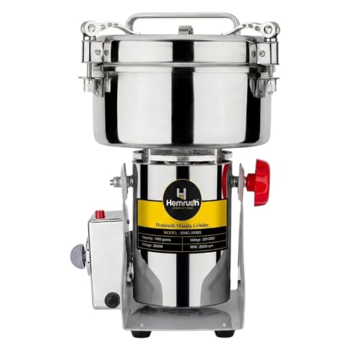 Image of Commercial Electric Masala Grinder 1000g | 2800W Stainless Steel Spice Grinding Machine | High-Speed Grinder for Dry Masala, Coffee Beans, Herbs, Grains & Seeds | 25000 RPM