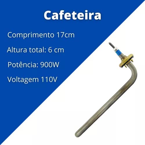 Resistência Elétrica Maquina Café Cafeteira 900w 110v