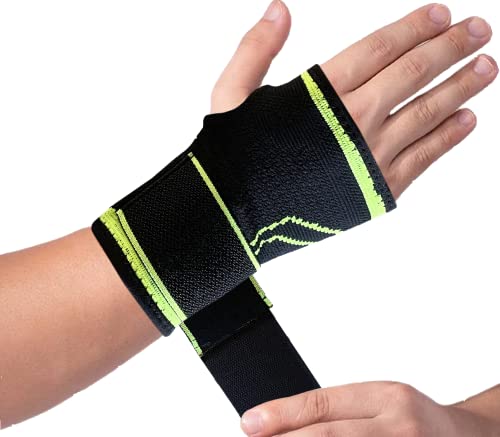 Muñequera Para Tendinitis, Síndrome Del Túnel Carpiano Y Otras Lesiones/Muñequera De Compresion Para La Mano Derecha E Izquierda Con Banda Elástica Para Ajustar La Presión. Incluye 2 Vendas Elásticas