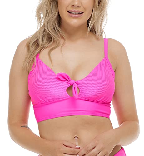 Haut de bikini Body Glove Olivia avec bonnet D à F rose fluo pour femme
