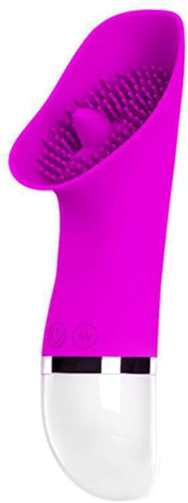 Clitoral Vibration Stimulator with 30 Vibration Modes, G-spot orgasmic Nipple Massager, Adult Sex Toy with Tongue, and Female Partner Happiness Toy (Purple)
