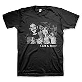 2Bhip Men's Ozzy & Lemmy Hellraisers Heavy Metal Vintage Style Graphic Short Sleeve T-Shirt - X-Large - Black