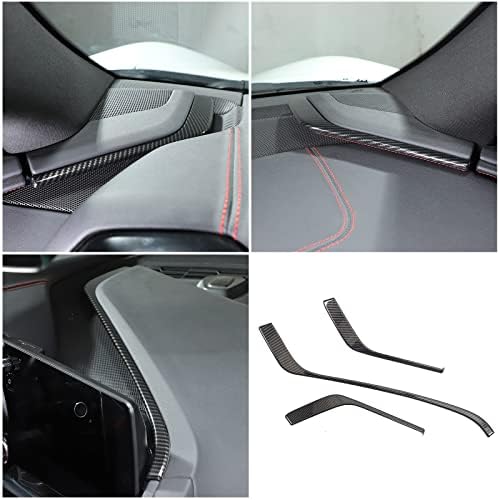 Carbon Fiber Decals C8 Corvette Carbon Fiber Interior Trim Kit - 6PC Dash & Speaker Panel Overlays For 2020-2025 Models Stingray Z06 E-Ray Accessories - Foto 12