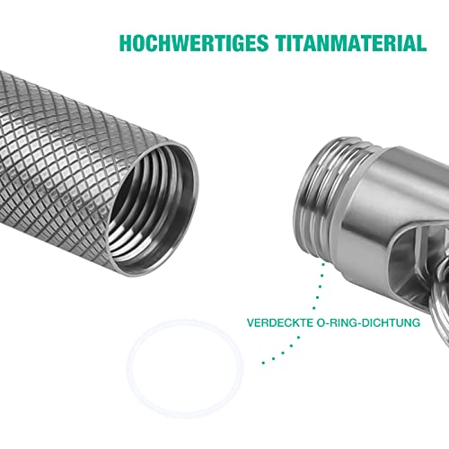 Opret Mini-titanium metalen pillendoos, klein, met sleutelhanger, waterdicht, licht gewicht voor reizen in de open lucht, pillendoos, kleine tablettenbox, kleine tabletten, weekbox, tablettendoos voor - Afbeelding 5