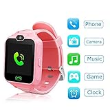 Kids Smart Watch Phone Watch for Kids Smartwatch Camera Games Touch Screen Cool Toys Smart Watch Gifts for Girls Boys Children (Pink)