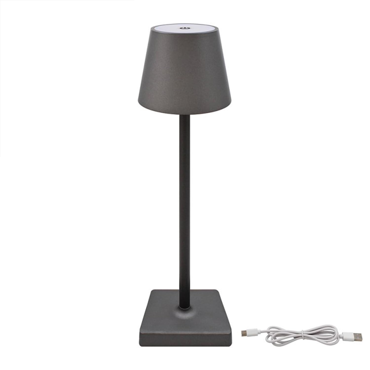 L & P Home & Gifts Lesser & Pavey Graphite Rechargeable Touch Lamp | Gift for Women & Men | Bedside Nightstand Table Lamp | Battery Powered Touch Control Night Lights — image 1
